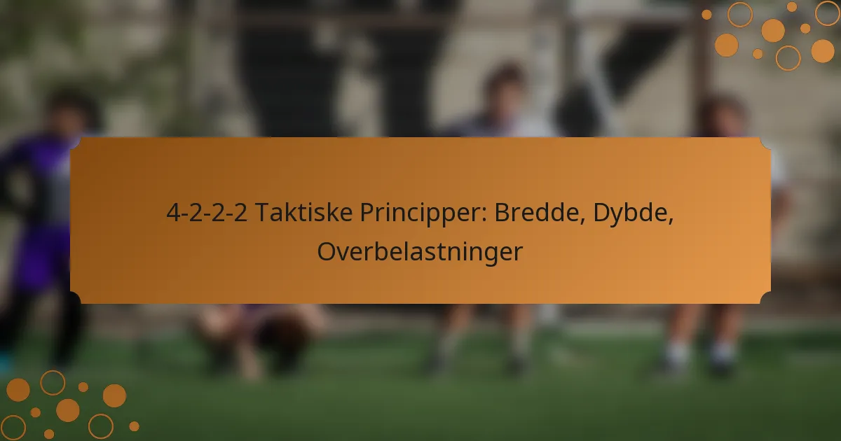 4-2-2-2 Taktiske Principper: Bredde, Dybde, Overbelastninger